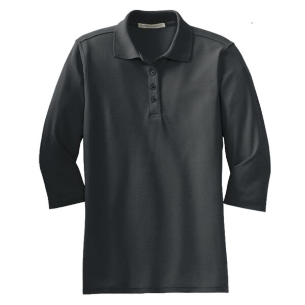 Ladies Silk Touch 3/4 Sleeve Polo Thumbnail