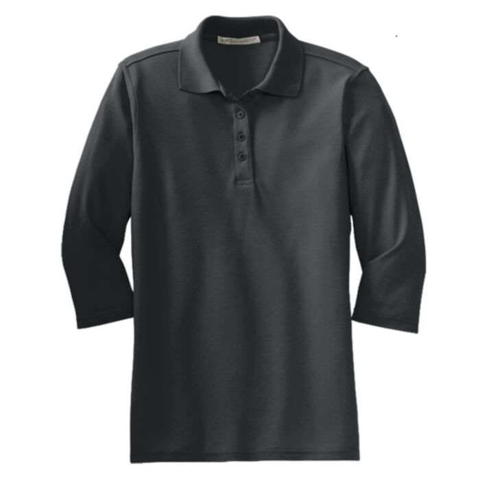 Ladies Silk Touch 3/4 Sleeve Polo Thumbnail