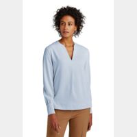 Women's Open Neck Satin Blouse Thumbnail