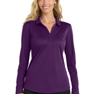 Ladies Silk Touch Performance Long Sleeve Polo Thumbnail