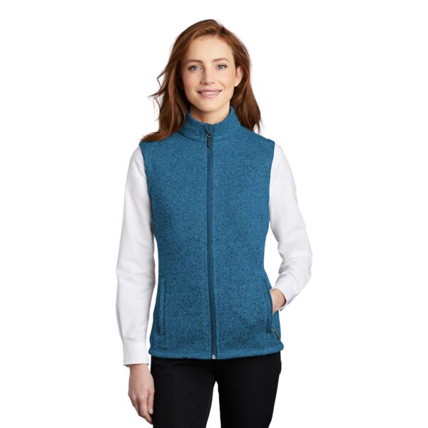Ladies Sweater Fleece Vest Thumbnail