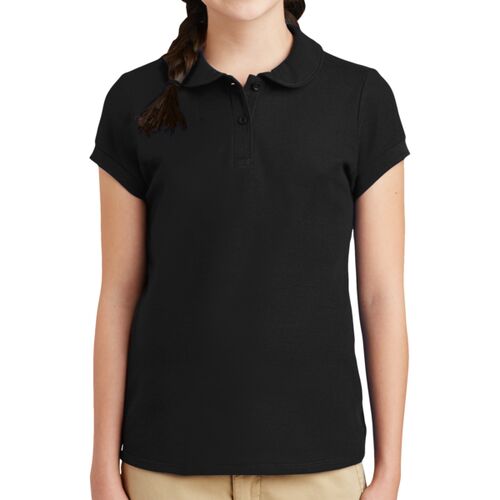 Girls Silk Touch Peter Pan Collar Polo Thumbnail