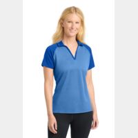 Ladies PosiCharge ® RacerMesh ® Raglan Heather Block Polo Thumbnail