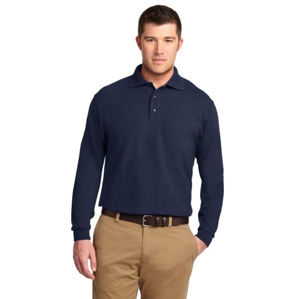 Tall Silk Touch Long Sleeve Polo Thumbnail