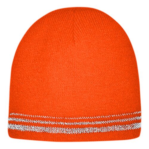 Lined Enhanced Visibility with Reflective Stripes Beanie Thumbnail