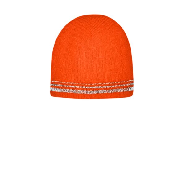Lined Enhanced Visibility with Reflective Stripes Beanie Thumbnail