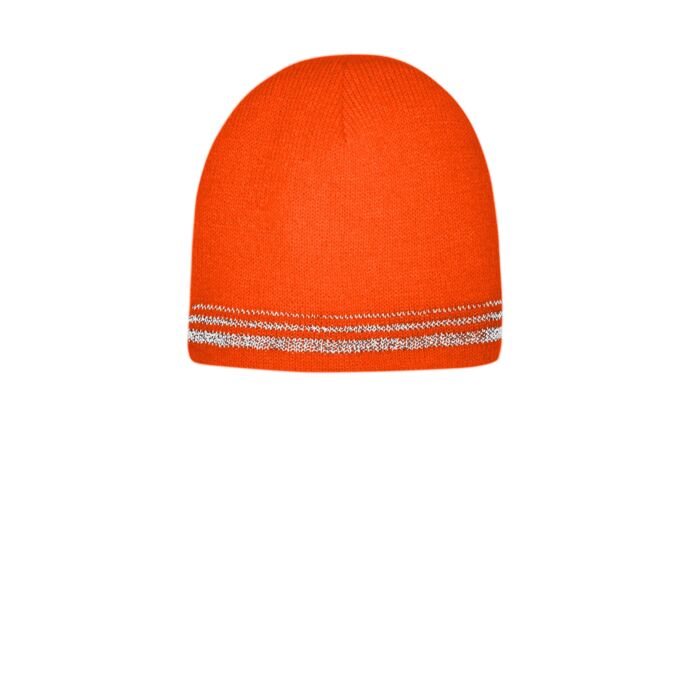 Lined Enhanced Visibility with Reflective Stripes Beanie Thumbnail