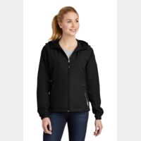 Ladies Colorblock Hooded Raglan Jacket Thumbnail
