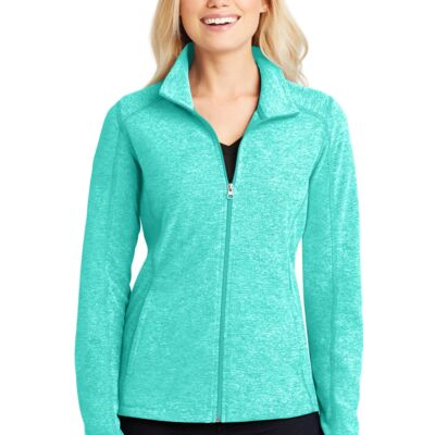 Ladies Heather Microfleece Full Zip Jacket Thumbnail