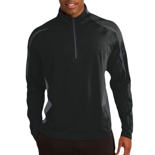 Sport Wick ® Stretch 1/2 Zip Colorblock Pullover Thumbnail