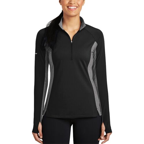 Ladies Sport Wick ® Stretch Contrast 1/4 Zip Pullover Thumbnail