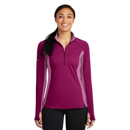 Ladies Sport Wick ® Stretch Contrast 1/4 Zip Pullover Thumbnail