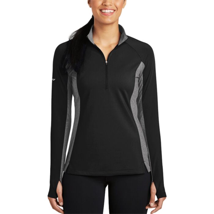 Ladies Sport Wick ® Stretch Contrast 1/4 Zip Pullover Thumbnail