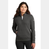 Ladies Club Fleece Sleeve Swoosh 1/2 Zip Thumbnail