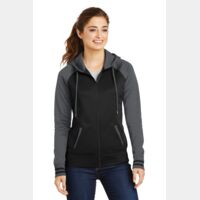 Ladies Sport Wick ® Varsity Fleece Full Zip Hooded Jacket Thumbnail