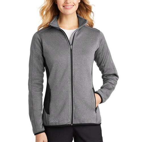 Ladies Full Zip Heather Stretch Fleece Jacket Thumbnail