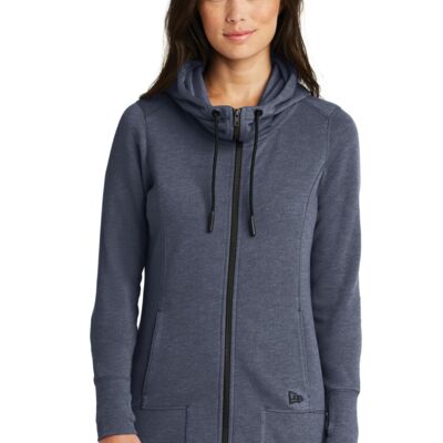 Ladies Tri Blend Fleece Full Zip Hoodie Thumbnail