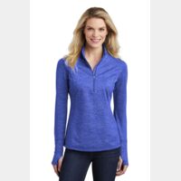 Ladies Sport Wick ® Stretch Reflective Heather 1/2 Zip Pullover Thumbnail