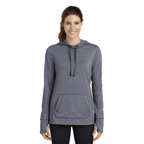 Ladies PosiCharge ® Tri Blend Wicking Fleece Hooded Pullover Thumbnail