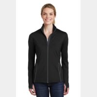 Ladies Sport Wick ® Stretch Contrast Full Zip Jacket Thumbnail