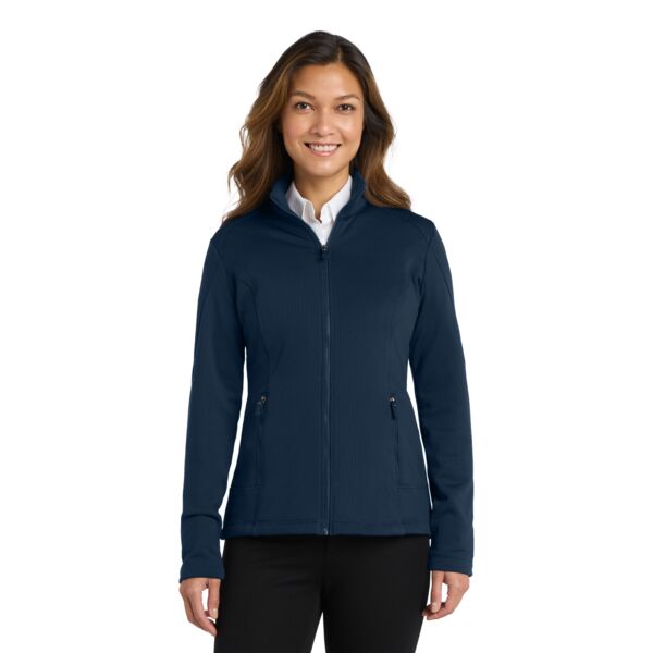 Ladies Grid Fleece Jacket Thumbnail