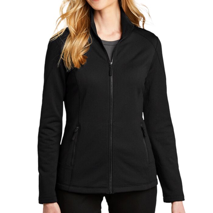 Ladies Grid Fleece Jacket Thumbnail