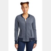 Ladies French Terry Baseball Full Zip Thumbnail