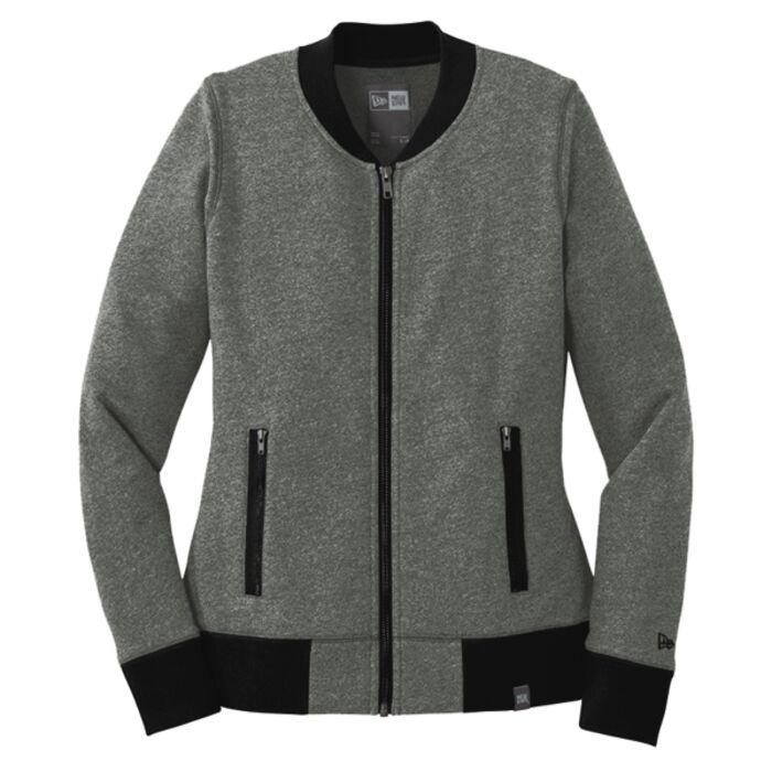 Ladies French Terry Baseball Full Zip Thumbnail