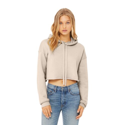 Women's Sponge Fleece Cropped Fleece Hoodie Thumbnail