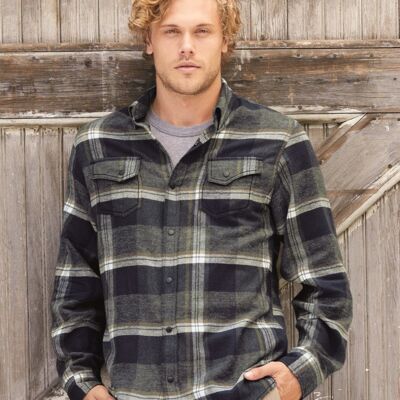 Snap Front Plaid Flannel Shirt Thumbnail