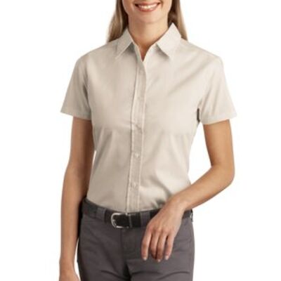 Ladies Short Sleeve Easy Care, Soil Resistant Shirt Thumbnail