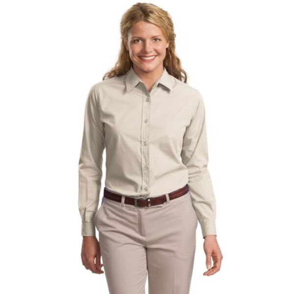 Ladies Long Sleeve Easy Care, Soil Resistant Shirt Thumbnail