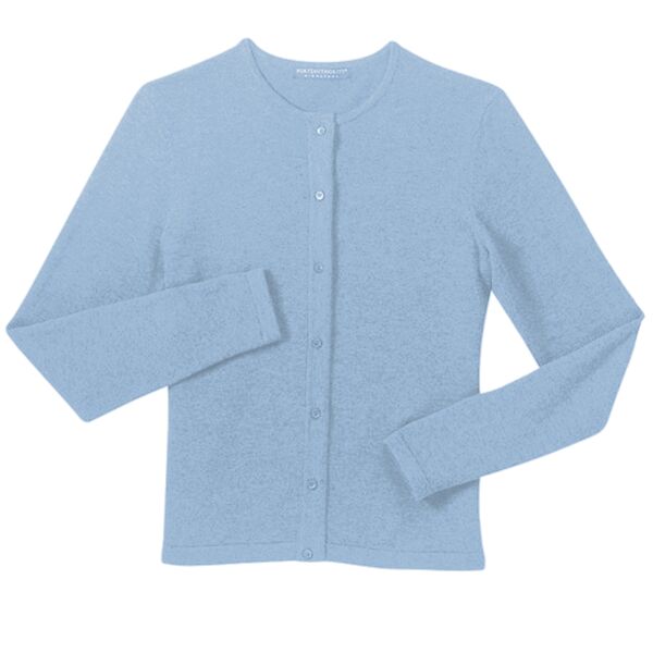 Port Authority® - Ladies Fine-Gauge Crewneck Cardigan Sweater. LSW280 Thumbnail