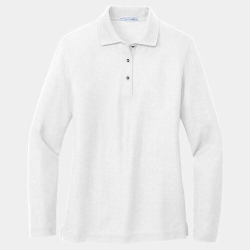 Port Authority® - Ladies Long Sleeve Silk Touch™ Polo. L500LS Thumbnail