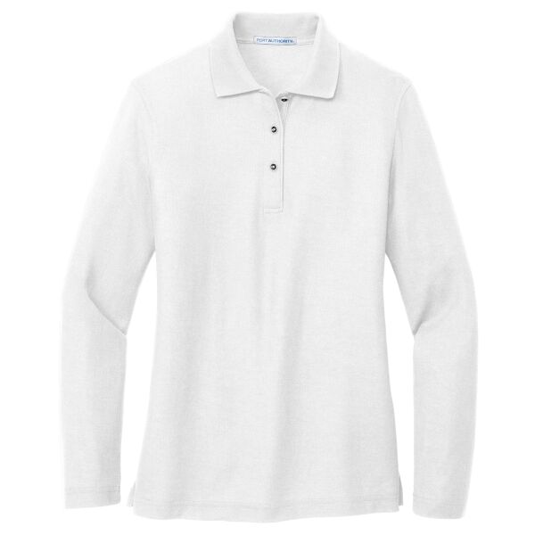 Port Authority® - Ladies Long Sleeve Silk Touch™ Polo. L500LS Thumbnail