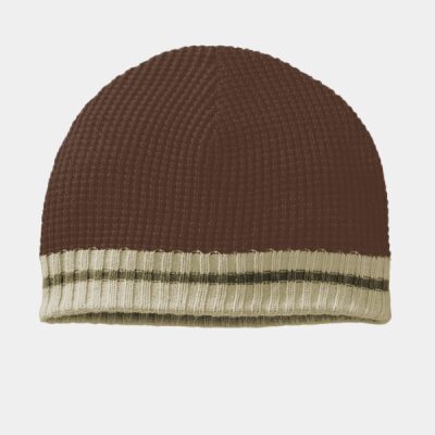 Waffle Beanie with Ribbed Edge Thumbnail