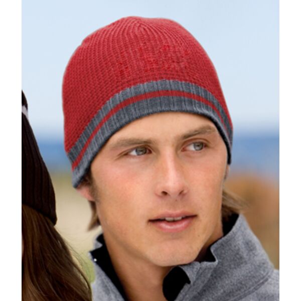 Waffle Beanie with Ribbed Edge Thumbnail