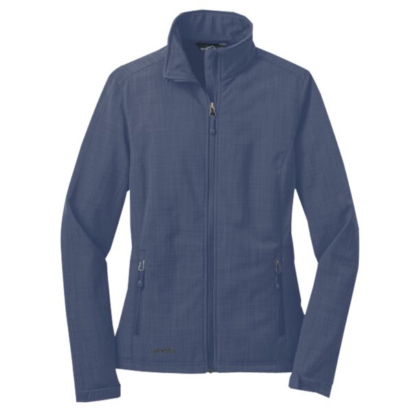 Ladies Shaded Crosshatch Soft Shell Jacket Thumbnail