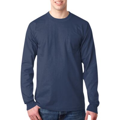 Adult Long-Sleeve Tee with Pocket Thumbnail