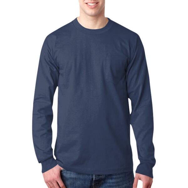 Adult Long-Sleeve Tee with Pocket Thumbnail