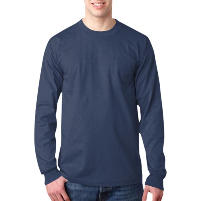 Adult Long-Sleeve Tee with Pocket Thumbnail