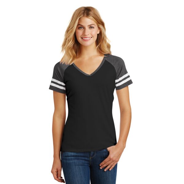 Ladies Game V Neck Tee DM476Gil Thumbnail