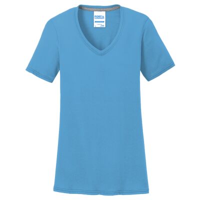 Ladies Essential Blended Performance V Neck Tee Thumbnail