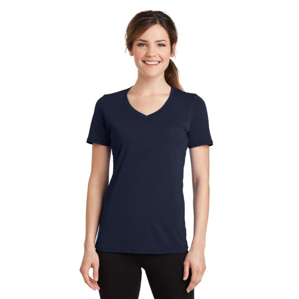 Ladies Essential Blended Performance V Neck Tee Thumbnail