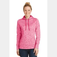 LST225SVJH Ladies PosiCharge ® Electric Heather Fleece Hooded Pullover Thumbnail