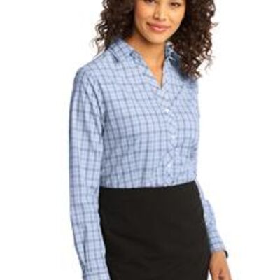 Ladies Crosshatch Plaid Easy Care Shirt. L641 Thumbnail