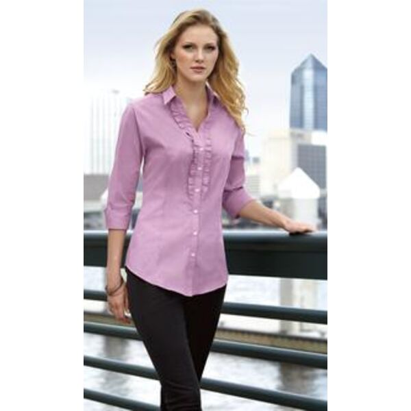 Port Authority® - Ladies Crosshatch Ruffle Easy Care Shirt. L644 Thumbnail