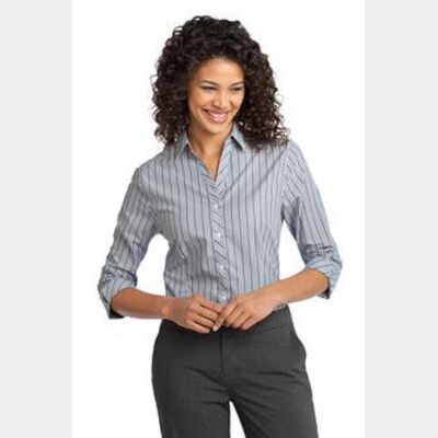 Port Authority® - Ladies Vertical Stripe 3/4-Sleeve Easy Care Shirt. L643  Thumbnail