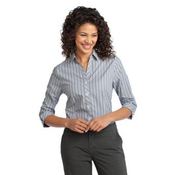 Port Authority® - Ladies Vertical Stripe 3/4-Sleeve Easy Care Shirt. L643  Thumbnail
