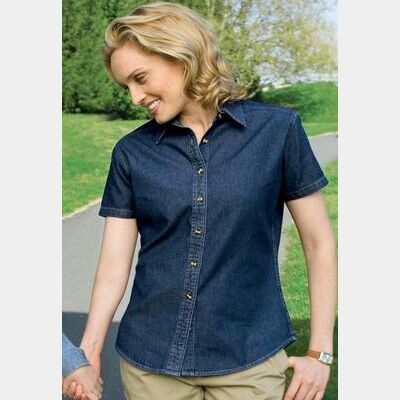 Port & Company® - Ladies Short Sleeve Value Denim Shirt. LSP11  Thumbnail